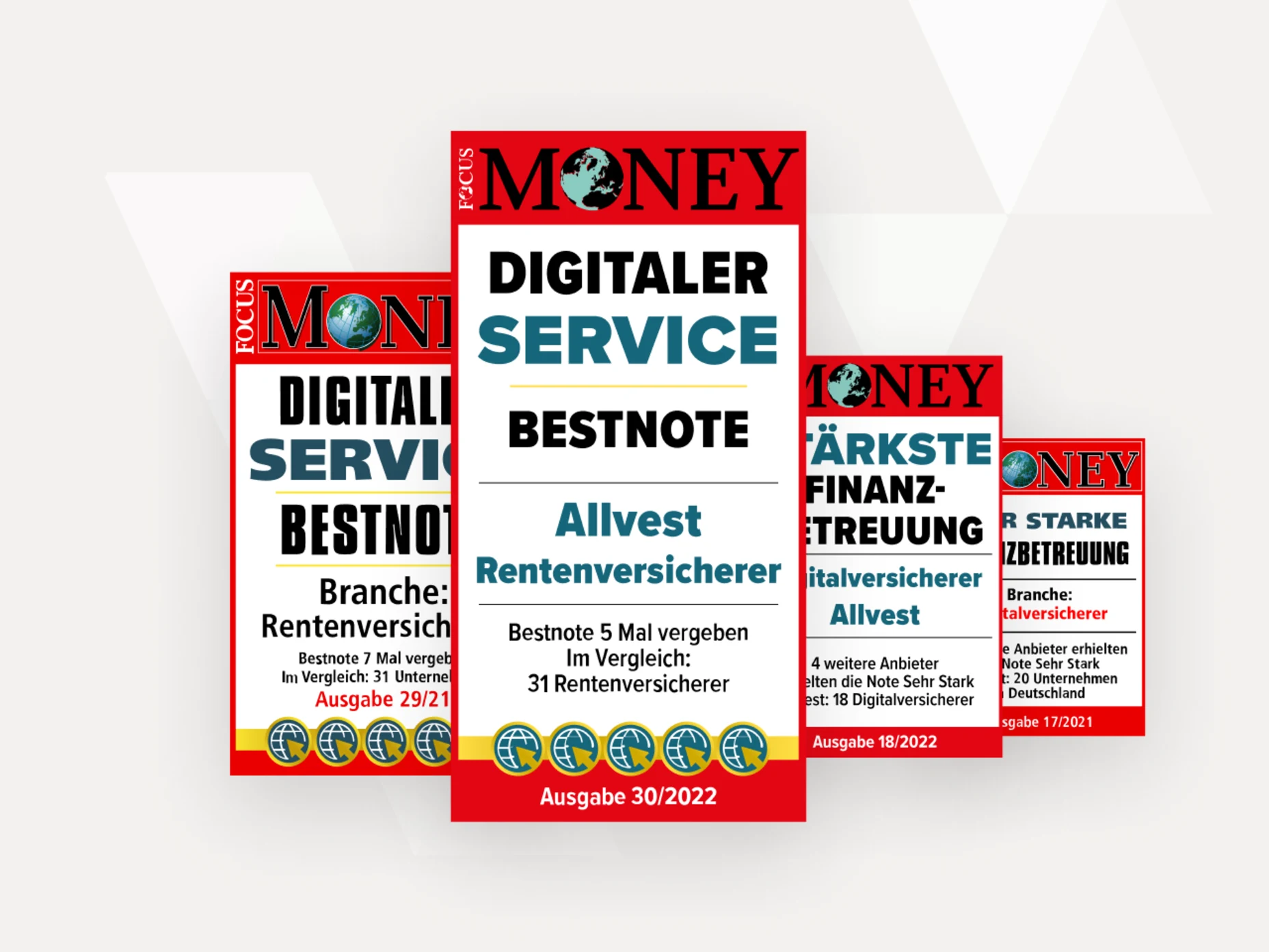 Focus Money Siegel Digitaler Service 30/2022 Focus Money Siegel für Allvest, Digitaler Service 30/2022.