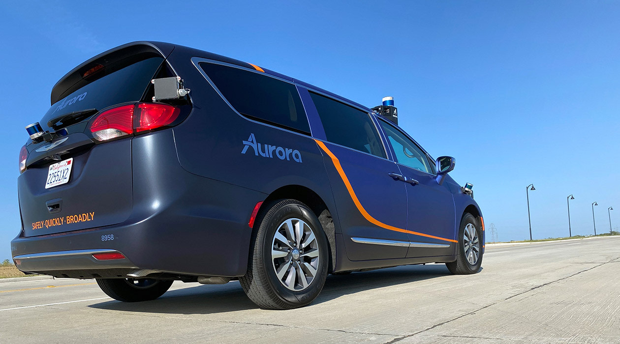 Aurora self-driving pacifica van