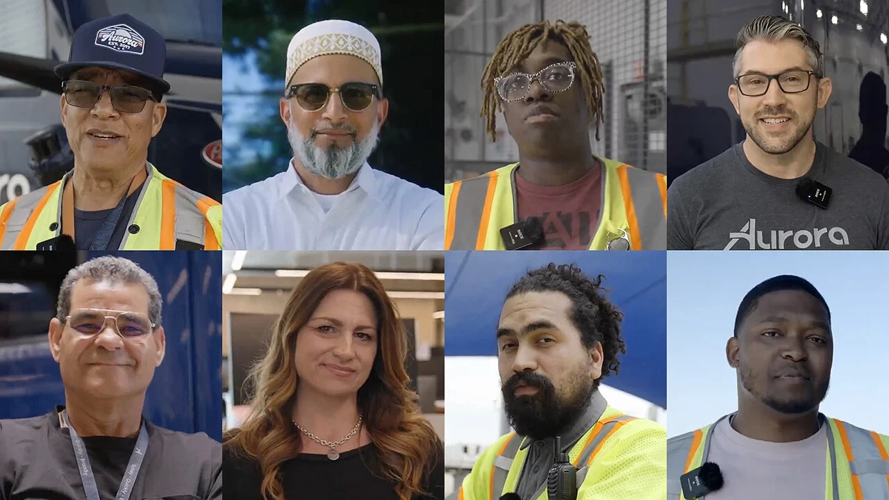 A collage of diverse Aurora employees