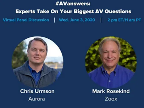 Aurora's CEO Chris Urmson and Zoox’s Mark Rosekind