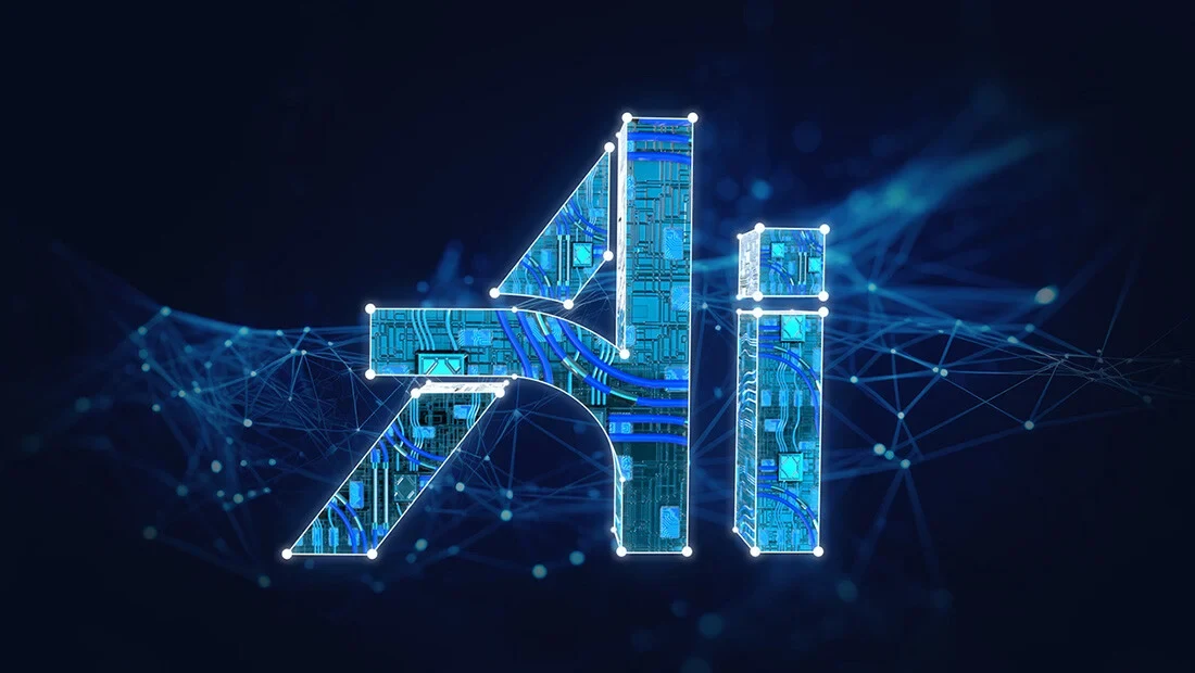 Graphic Design of AI using the Aurora Logo as the A