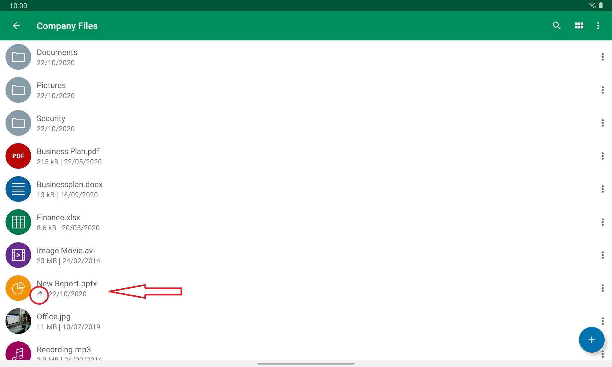 Ein Screenshot davon, wie die Google Drive Shortcut Funktion im Boxcryptor Laufwerk aussieht. 