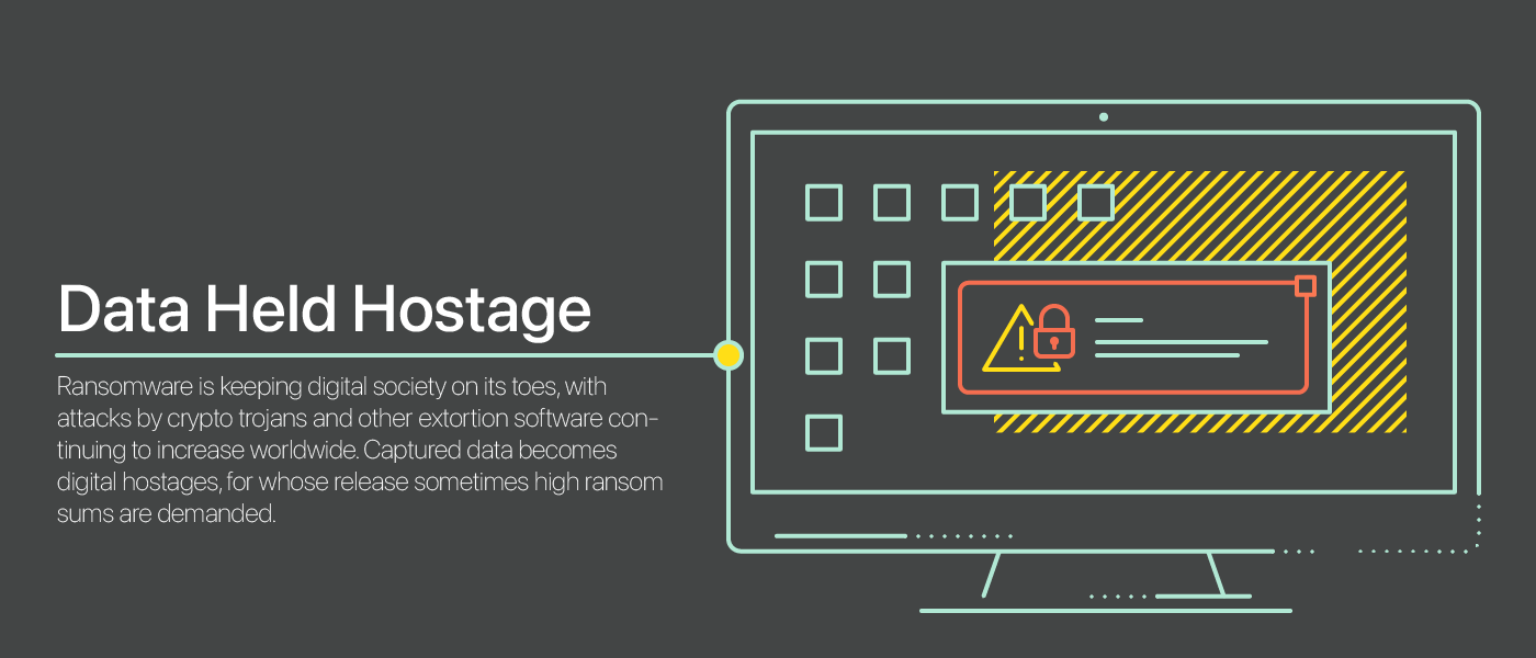 Ransomware is keeping digital society on its toes, with attacks by crypto trojans and other extortion software continuing to increase worldwide. Captured data becomes digital hostages, for whose release sometimes high ransom sums are demanded.