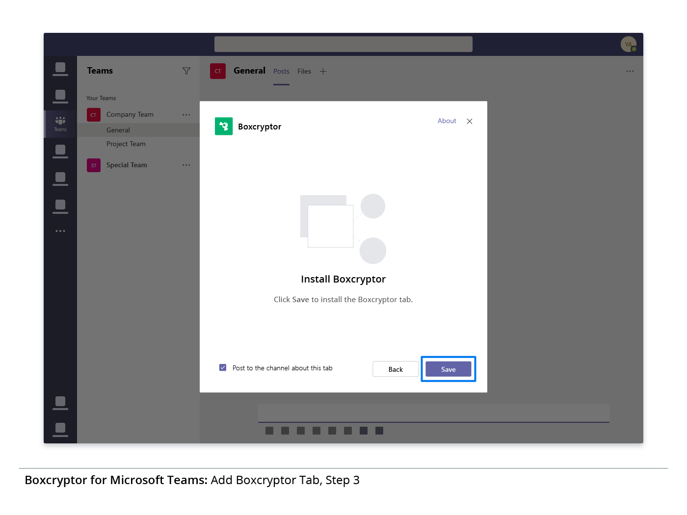 4-3 Boxcryptor für Microsoft Teams Install-Tab EN-03