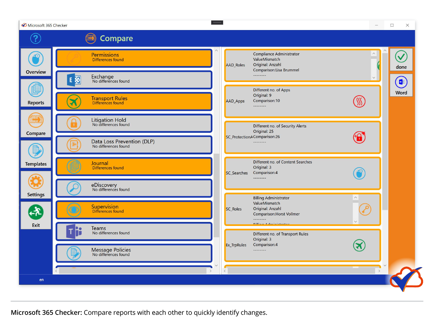 Microsoft 365 Checker Screenshot Compare