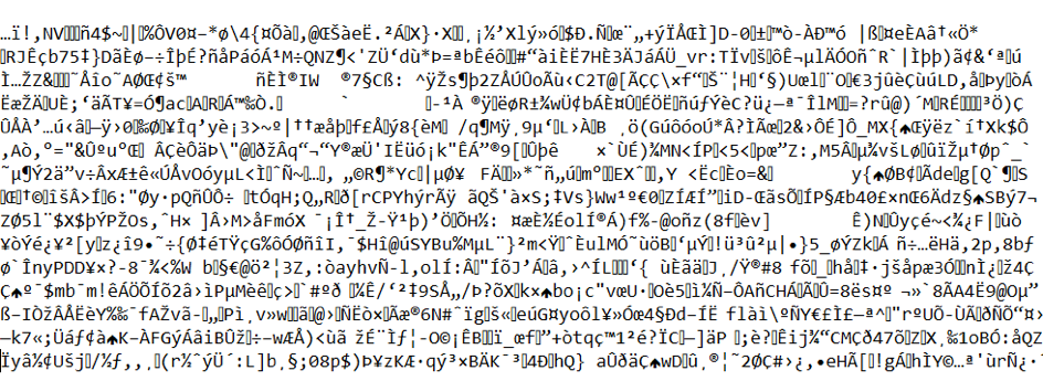 This ist how Encrypted Data Looks Like, when You Open them Without the right Key.