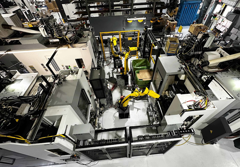 鈥淵ou simply can鈥檛 talk about the advances in automation and machining without talking about them together, and IMTS is where everyone comes together,鈥 says Scott Harms, president of MetalQuest Unlimited. The company鈥檚 newest automated production cell features three Okuma vertical machining centers, three FANUC robots, and a FANUC vision system.