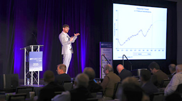 A presenter during MTForecast undefined