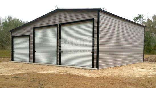 24x31x12 A-Frame Garage With Enclosed Lean To