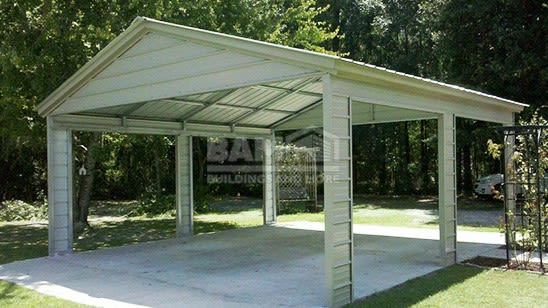 18x21 Vertical Roof Metal Carport