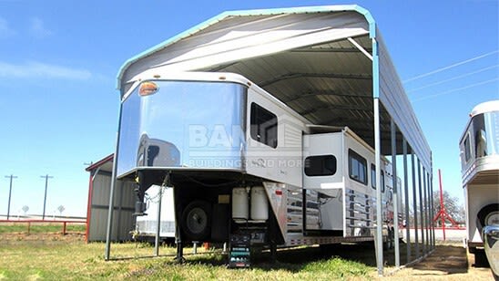 20x36x12 Regular Roof RV Carport With Gables And Panels