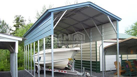12x36x10 Vertical Roof Boat Carport