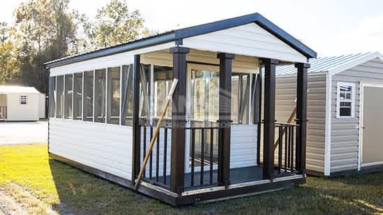 10x24 Screen Roof With 4' Porch