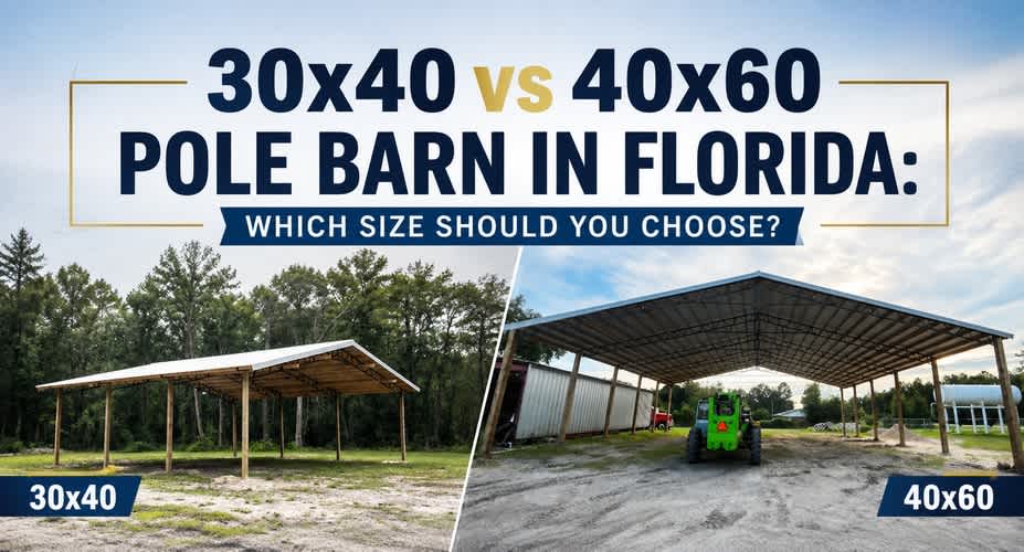 30x40 vs 40x60 Pole Barn in Florida: Which Size Should You Choose?