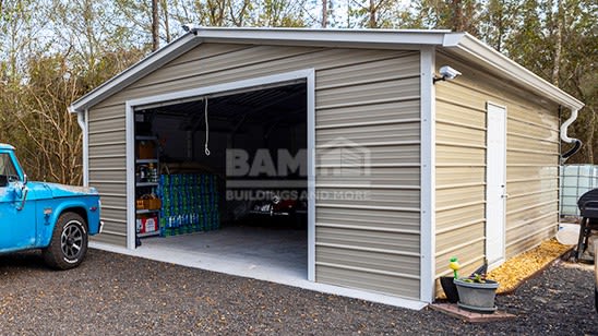 18x26 Vertical Roof Metal Garage