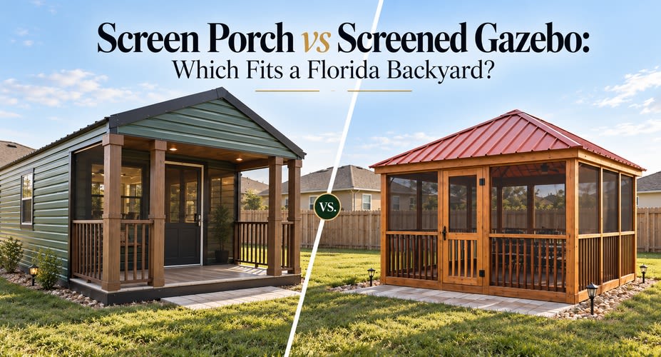 Screen Porch vs Screened Gazebo: Which Fits a Florida Backyard