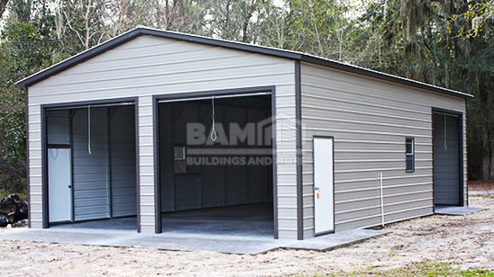 26x41x12 Vertical Roof Double Garage