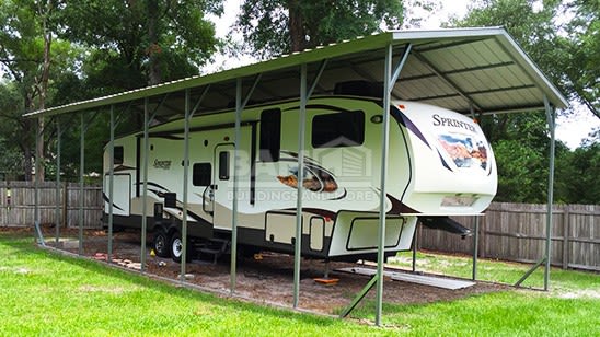 18x41x12 Vertical Roof Style RV Carport