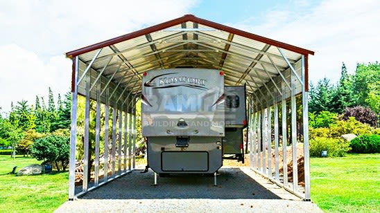 18x41 Vertical Roof RV Cover