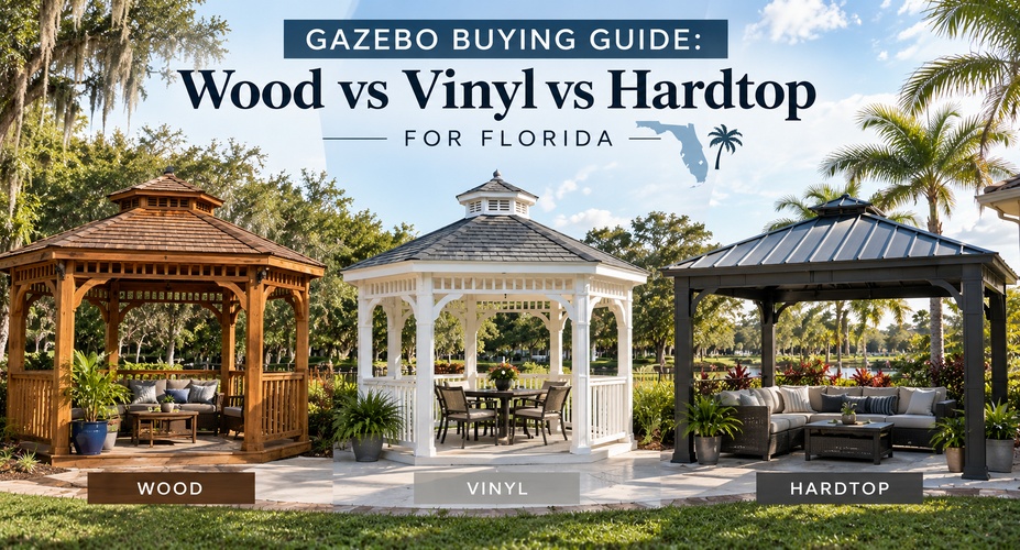 Gazebo Buying Guide: Wood vs Vinyl vs Hardtop for Florida