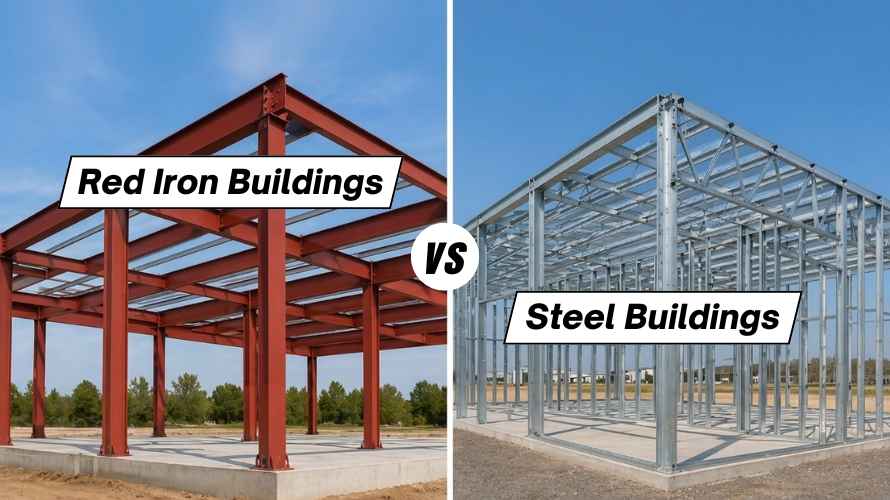 Red Iron Buildings Vs. Steel Buildings: What’s the Difference?