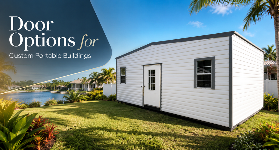 Door Options for Custom Portable Sheds