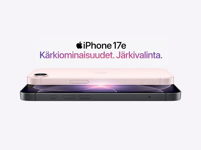 Apple iPhone 17e -logo. Kärkiominaisuudet. Järkivalinta.