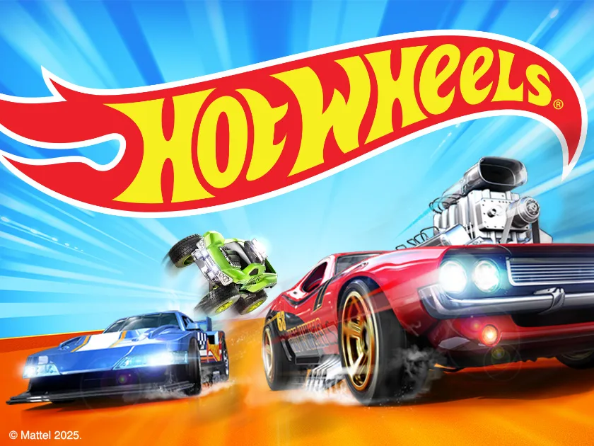 Hot Wheels -logo sekä Mattel 2025 -merkintä.
