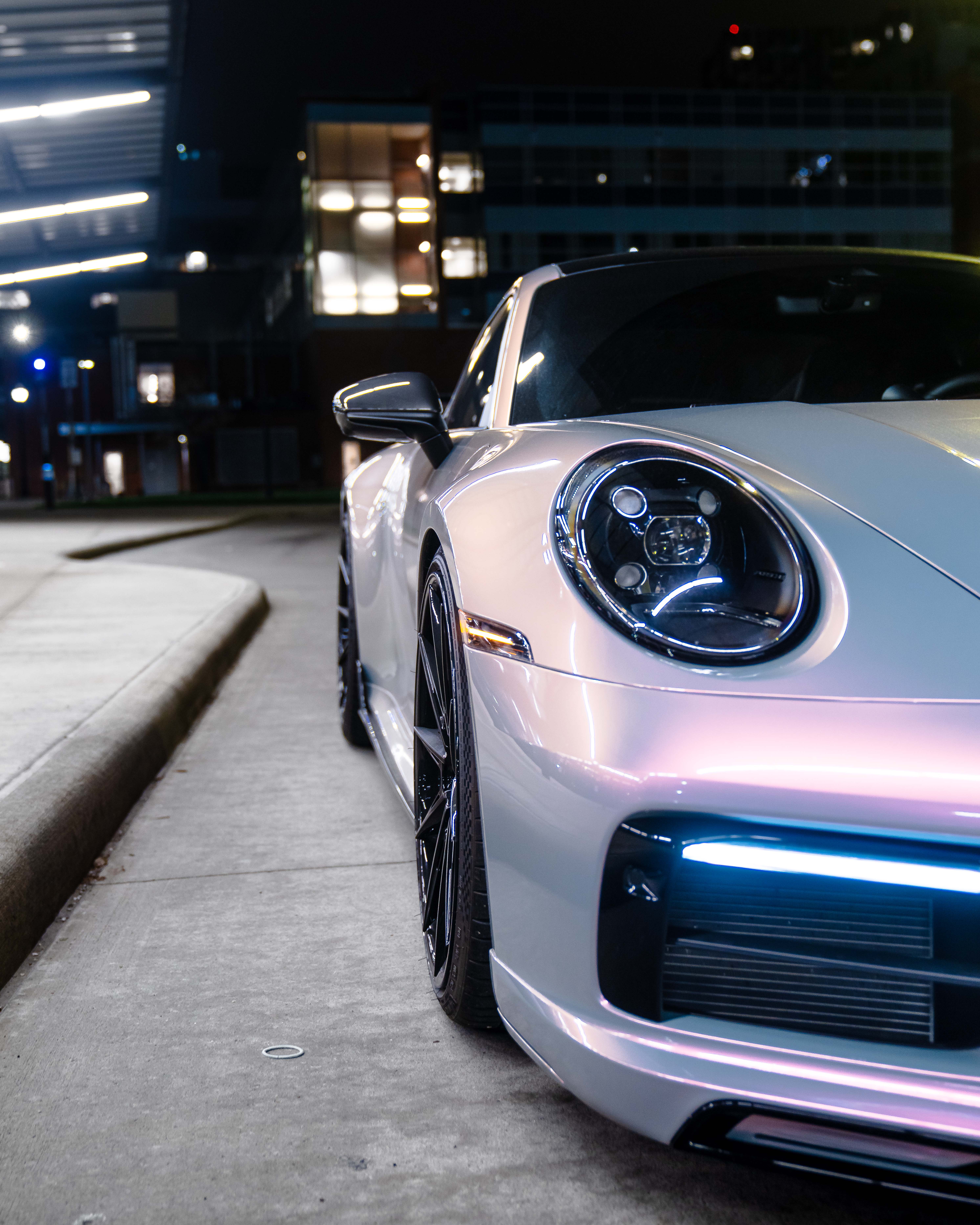 992 Porsche 911 Carrera T with Motivo Forged CS-L custom wheels in gloss black front corner view