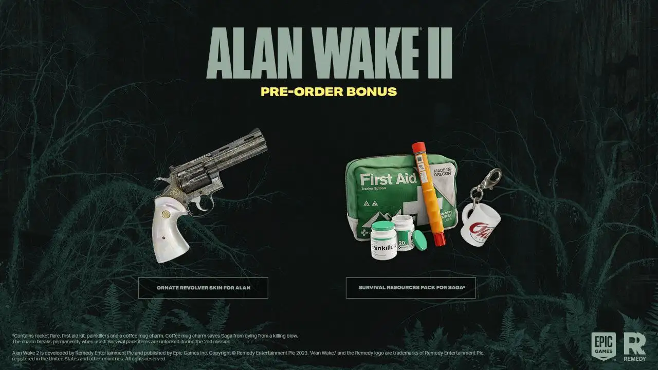 Бонусы за предзаказ Alan Wake 2