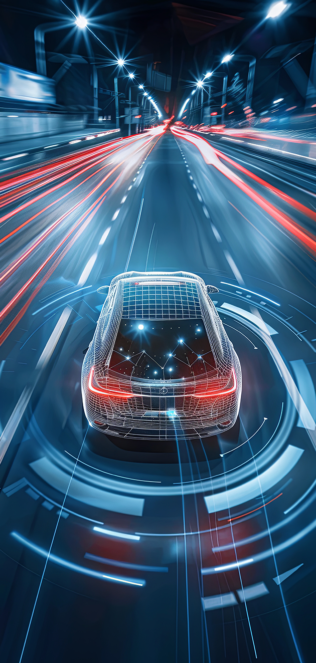 Autonomous car with technology sensing other vehicles