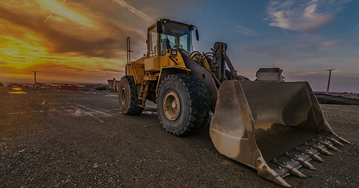 Front loader machine on a jobsite