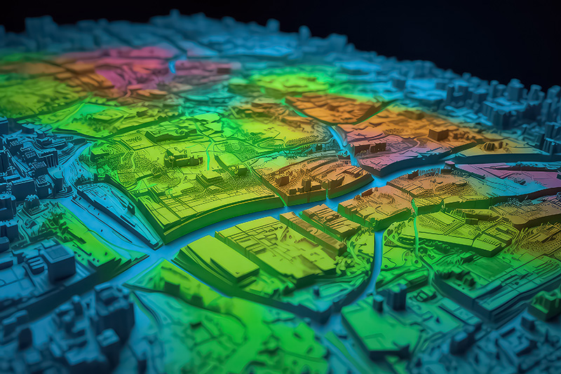 lidar view of a city