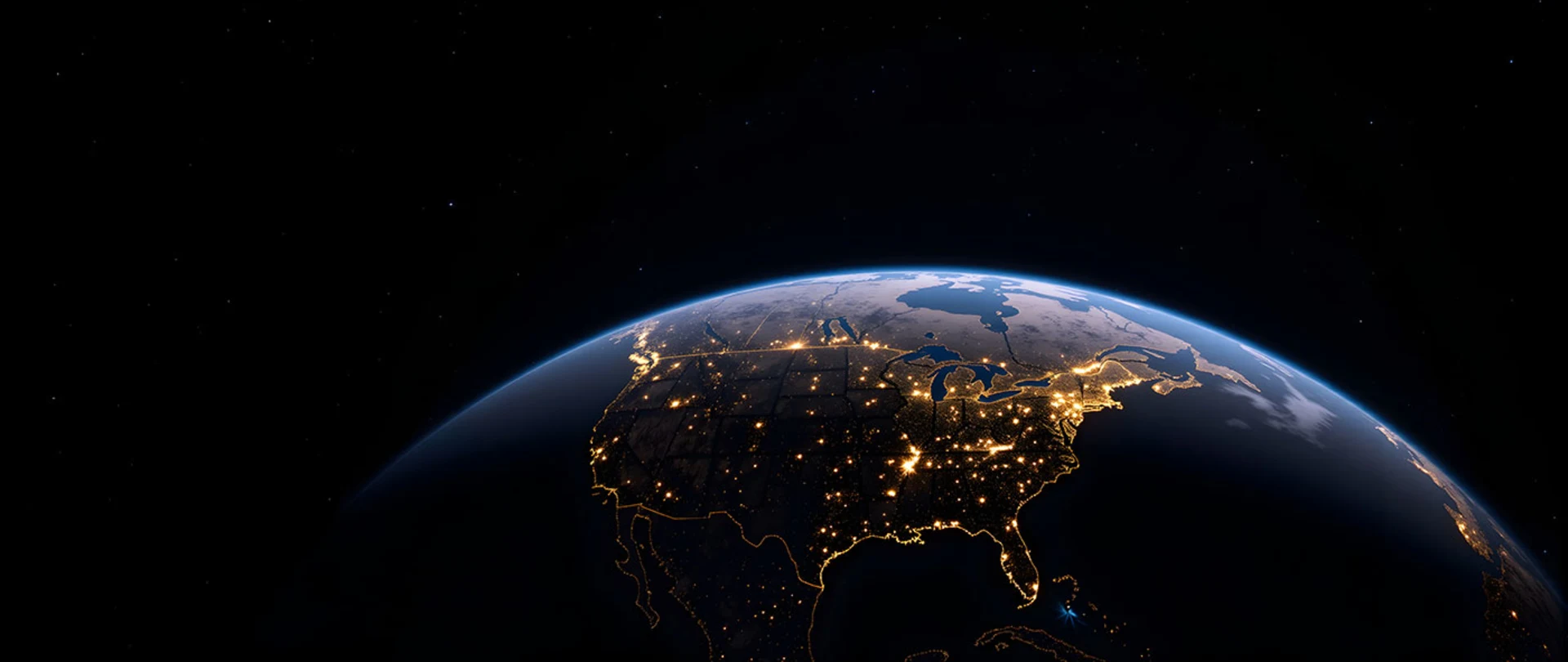 View of north america from space
