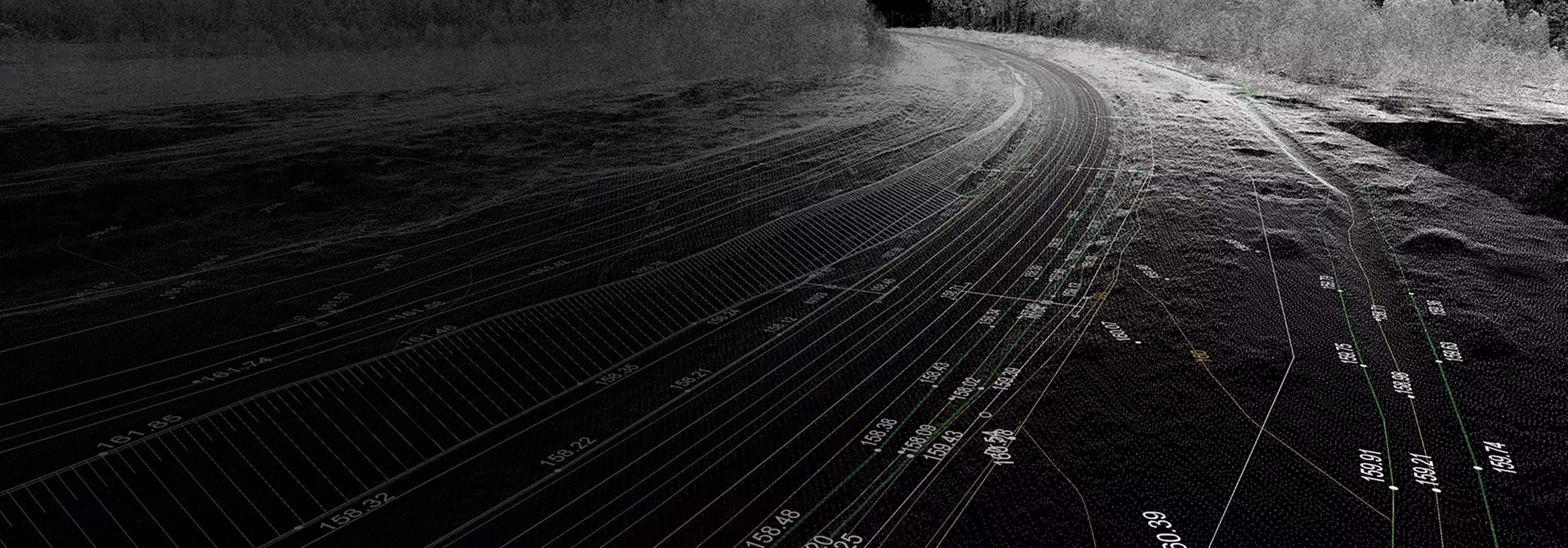 lidar image of a road