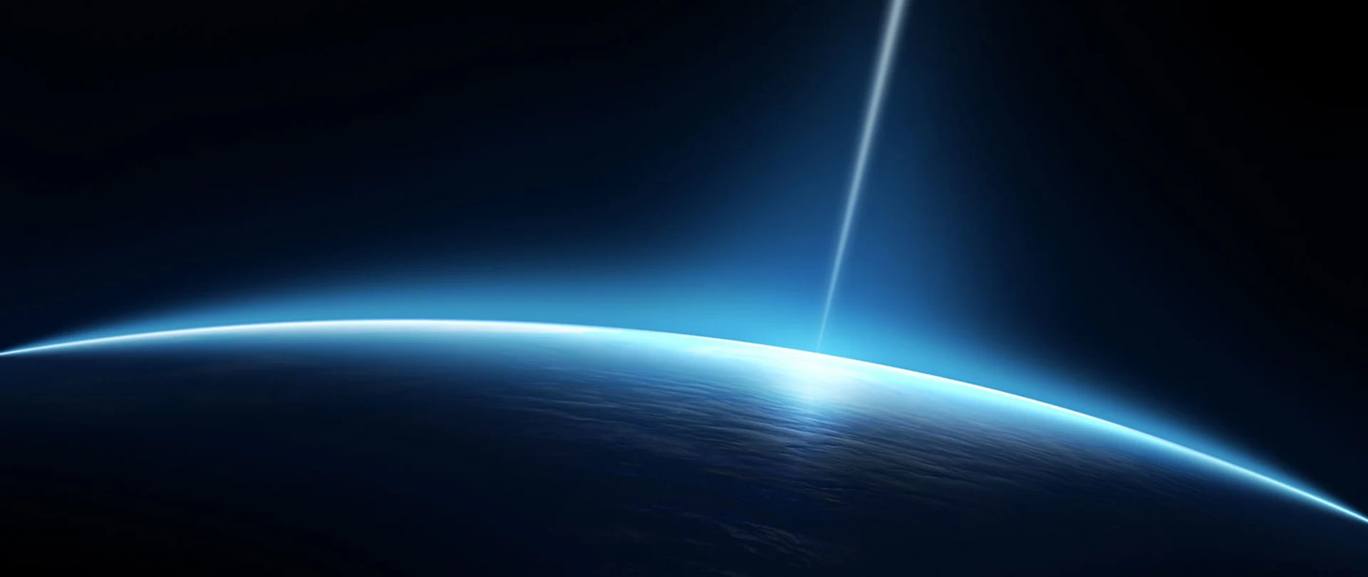 Satellite sending a GNSS beam toward earth