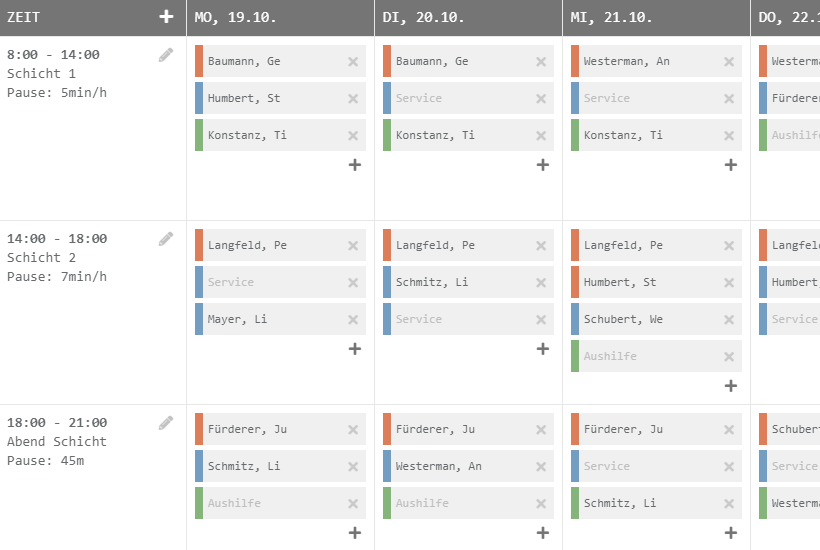 Schichtplaner Online