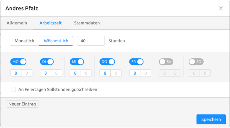 Arbeitszeiten Mitarbeiter