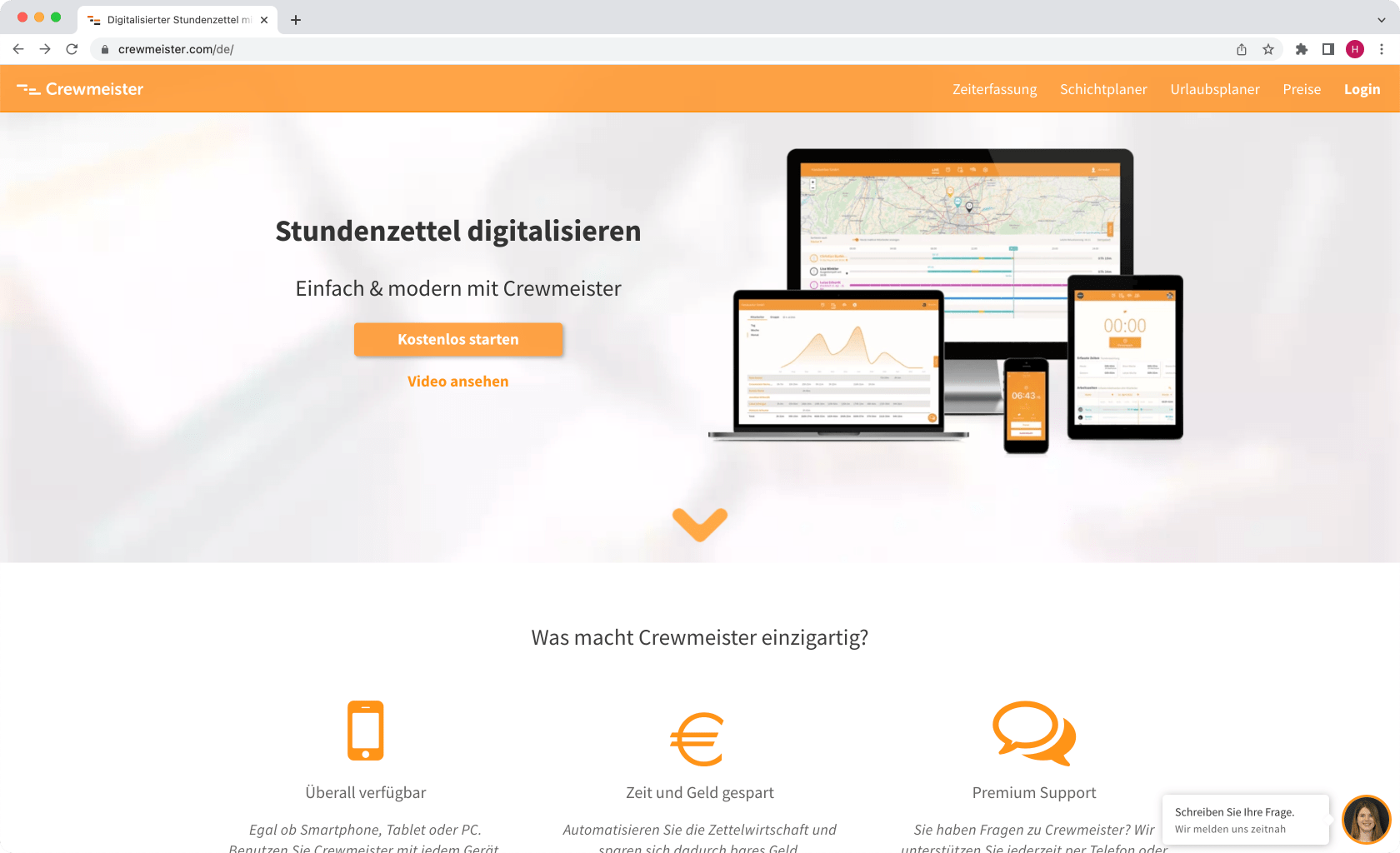 Crewmeister Zeiterfassung