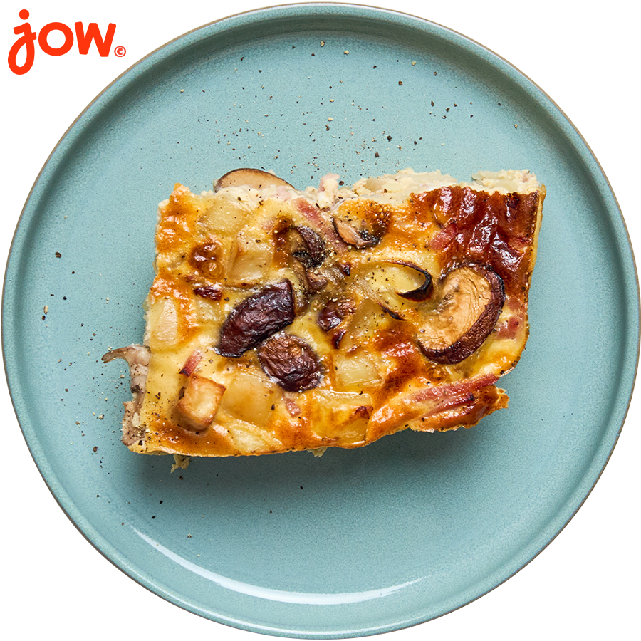 Frittata aux champignons jambon