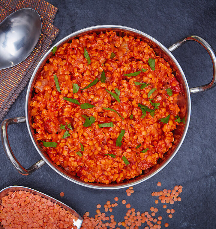 Dahl de lentilles corail