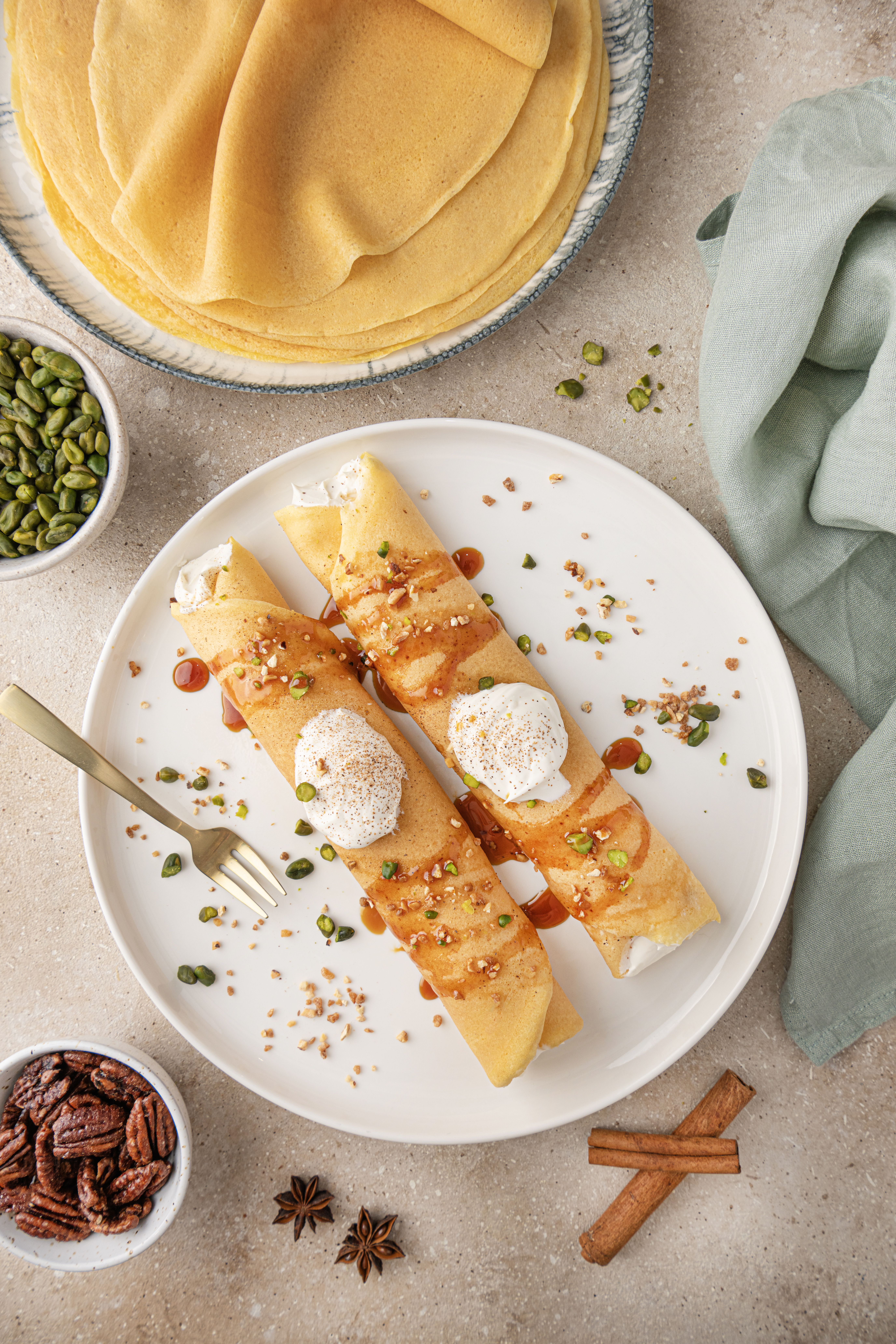 Recette Lactel crêpes pumpkin spice latte