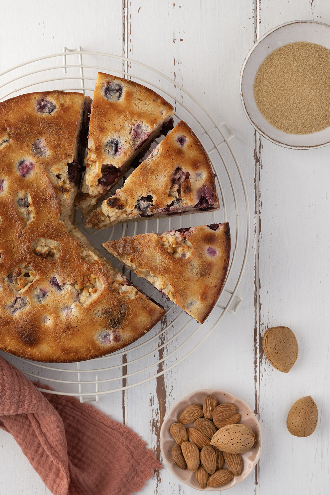 Clafoutis aux griottes et lait de chèvre