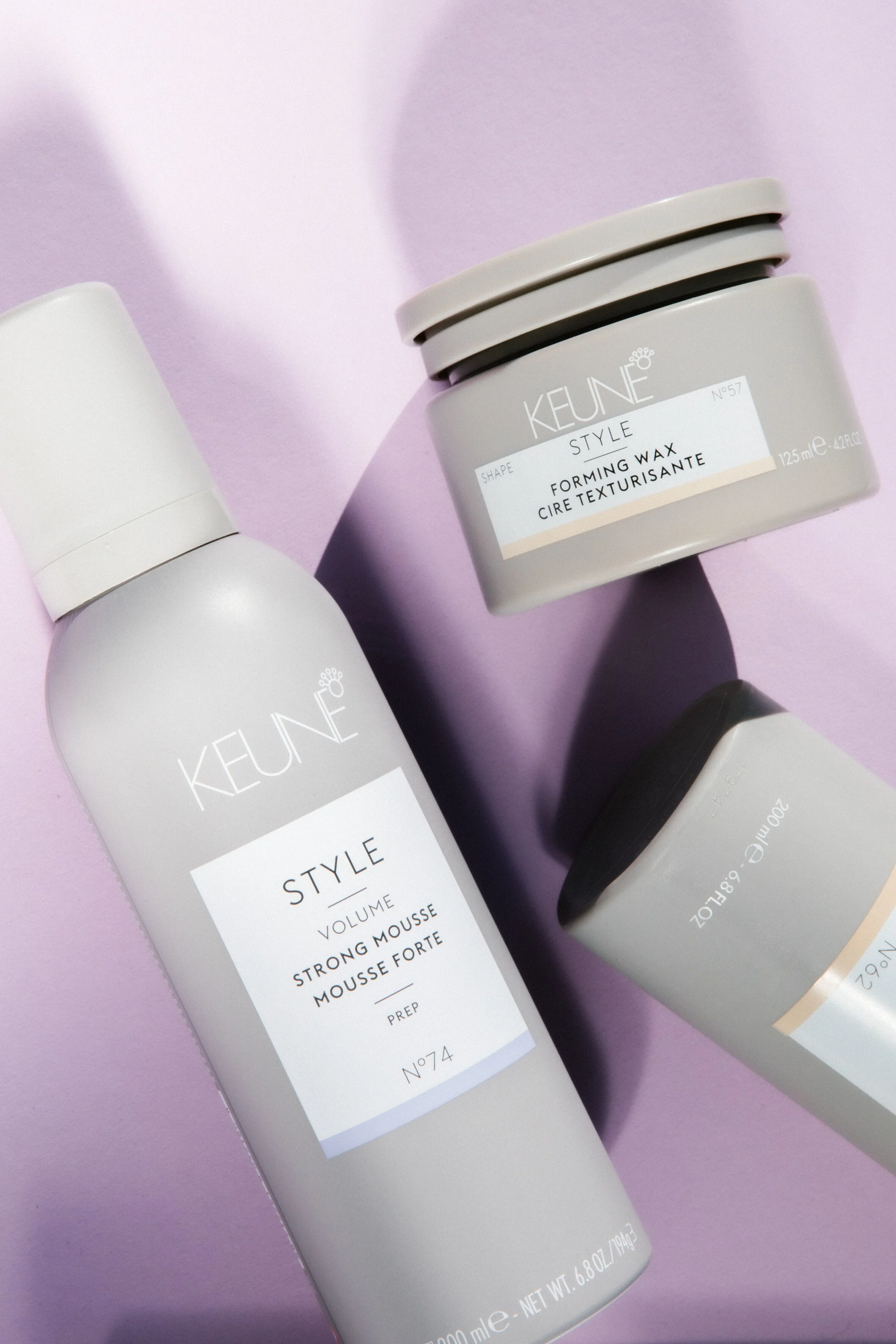 Image of Keune Style product shots - Style Strong Mousse and Forming Wax