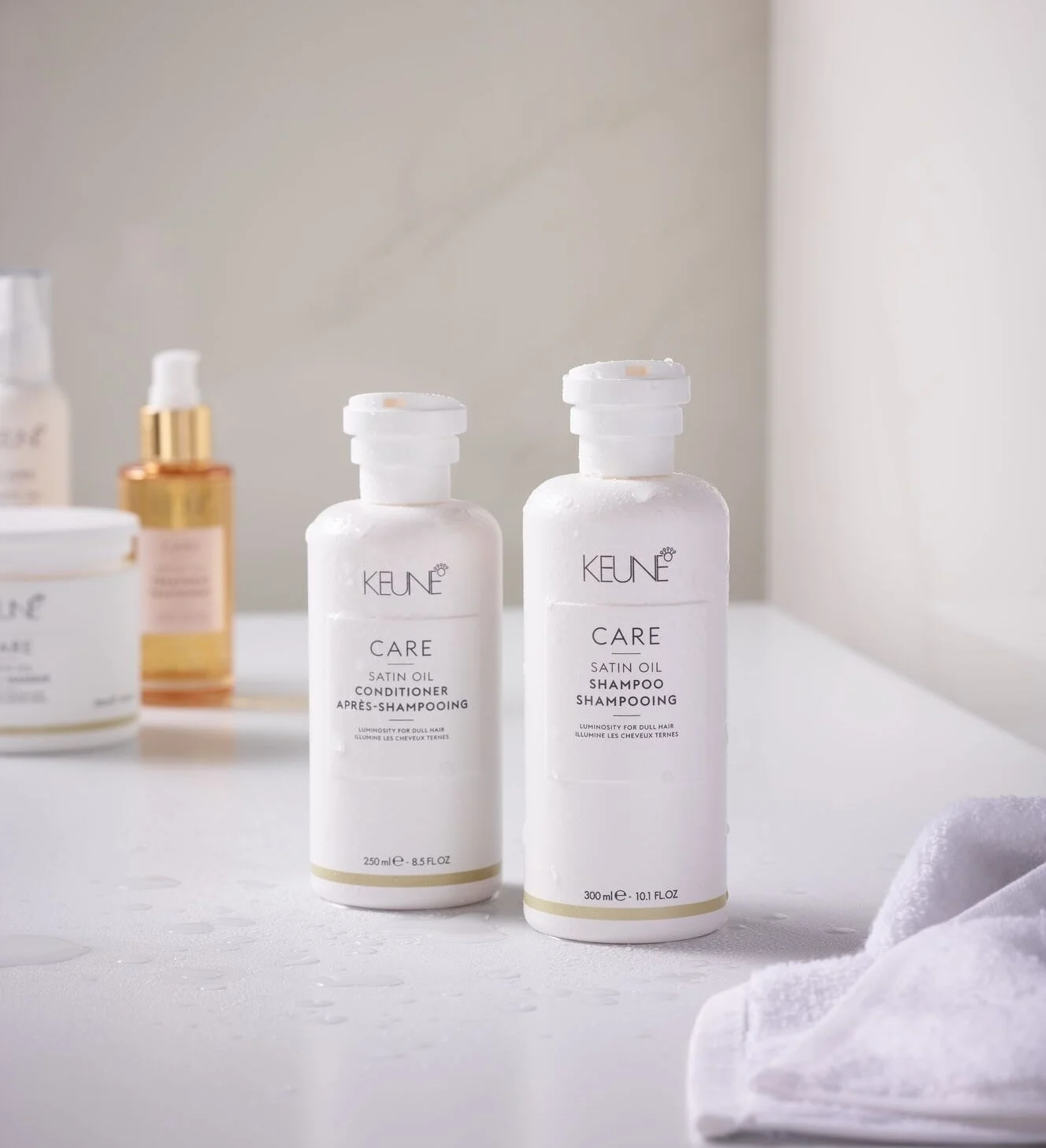 Image of Keune Satin Oil Shampoo and conditioner
