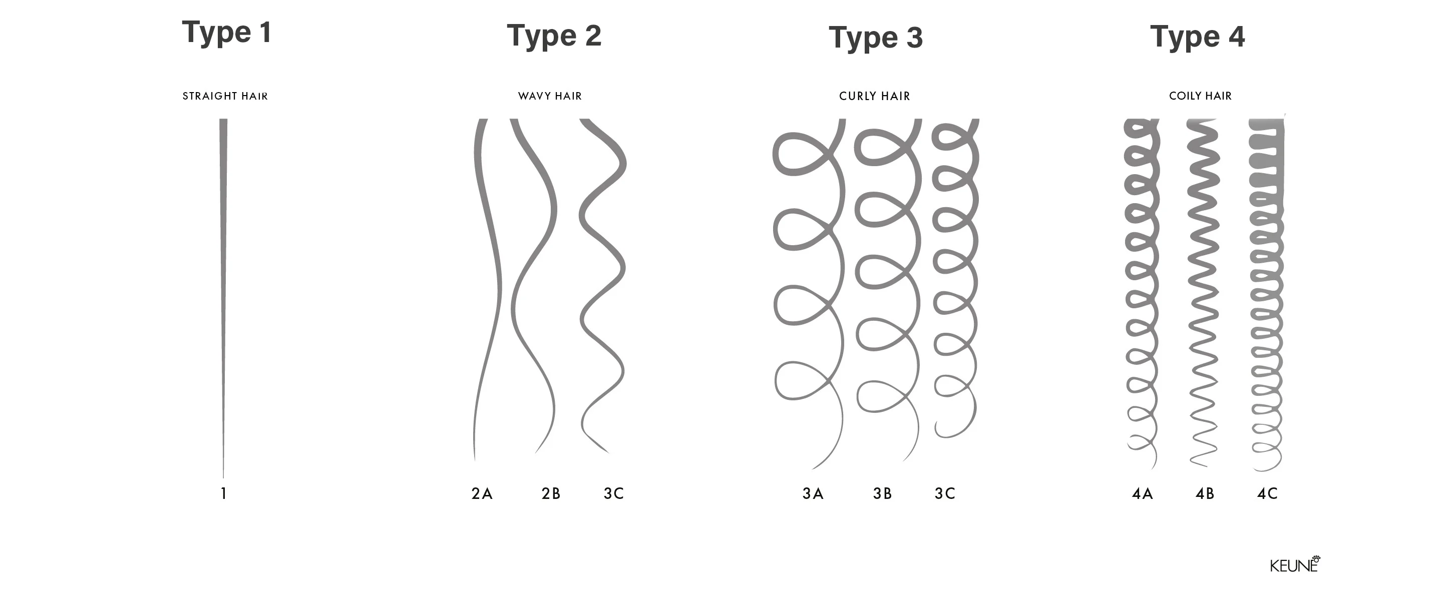 Image of Keune Curl Type Chart