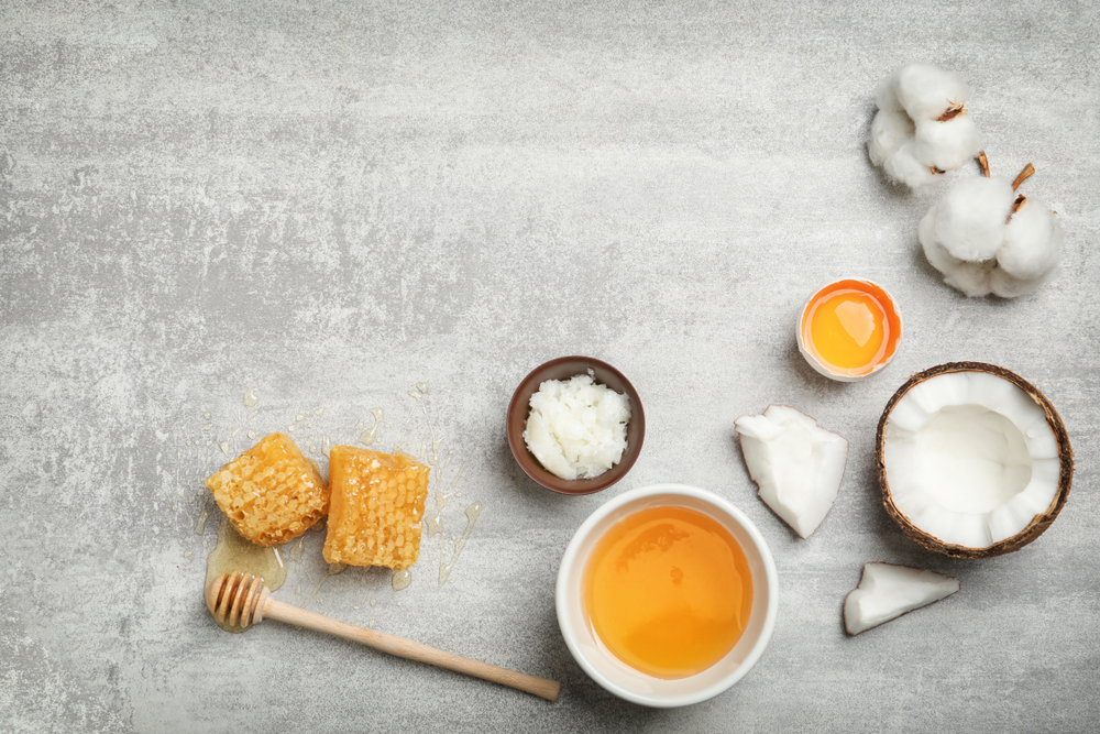 Natural acne treatments like honey, coconuts, and cotton.