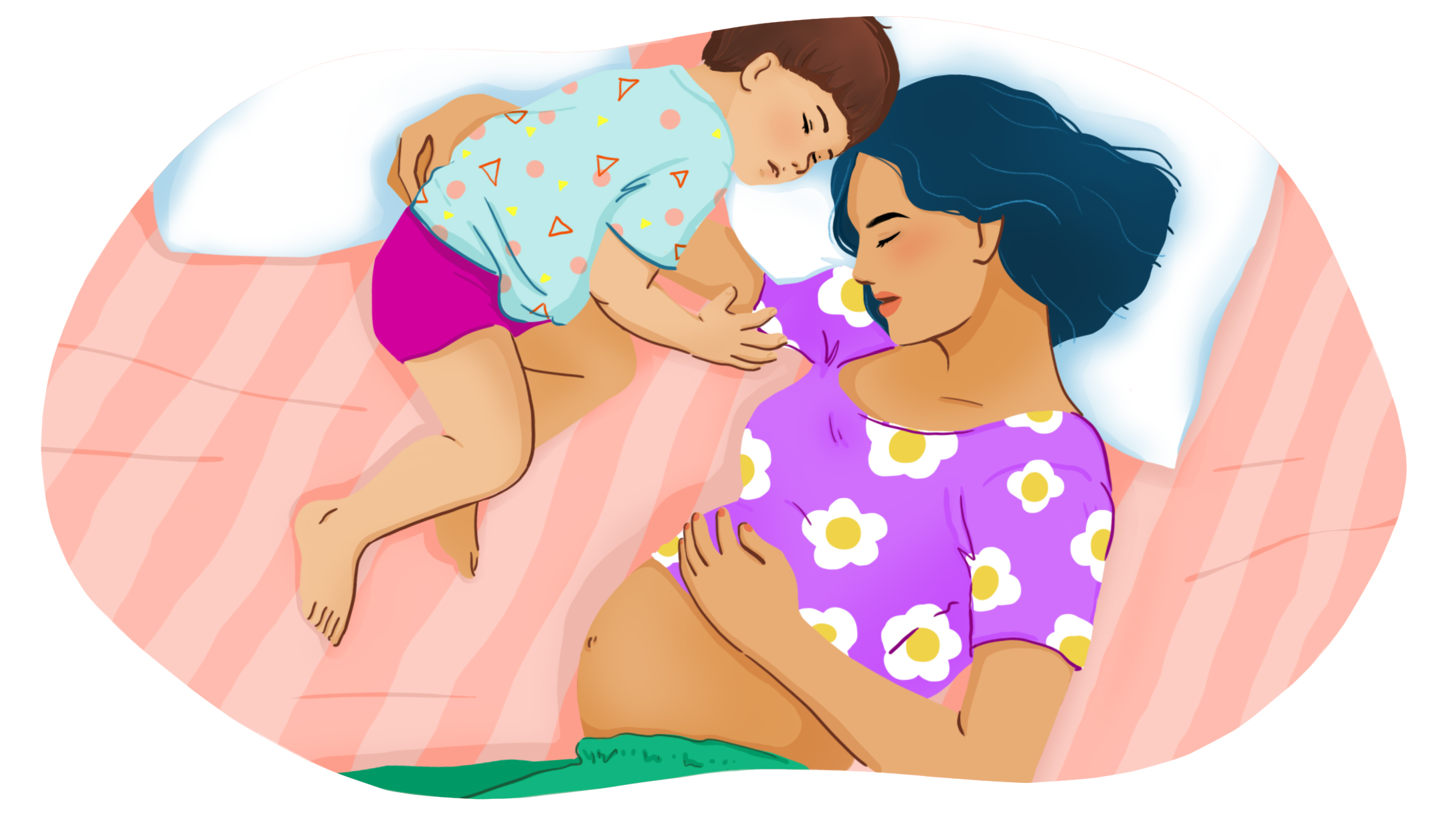 resting-pregnant-mom-child