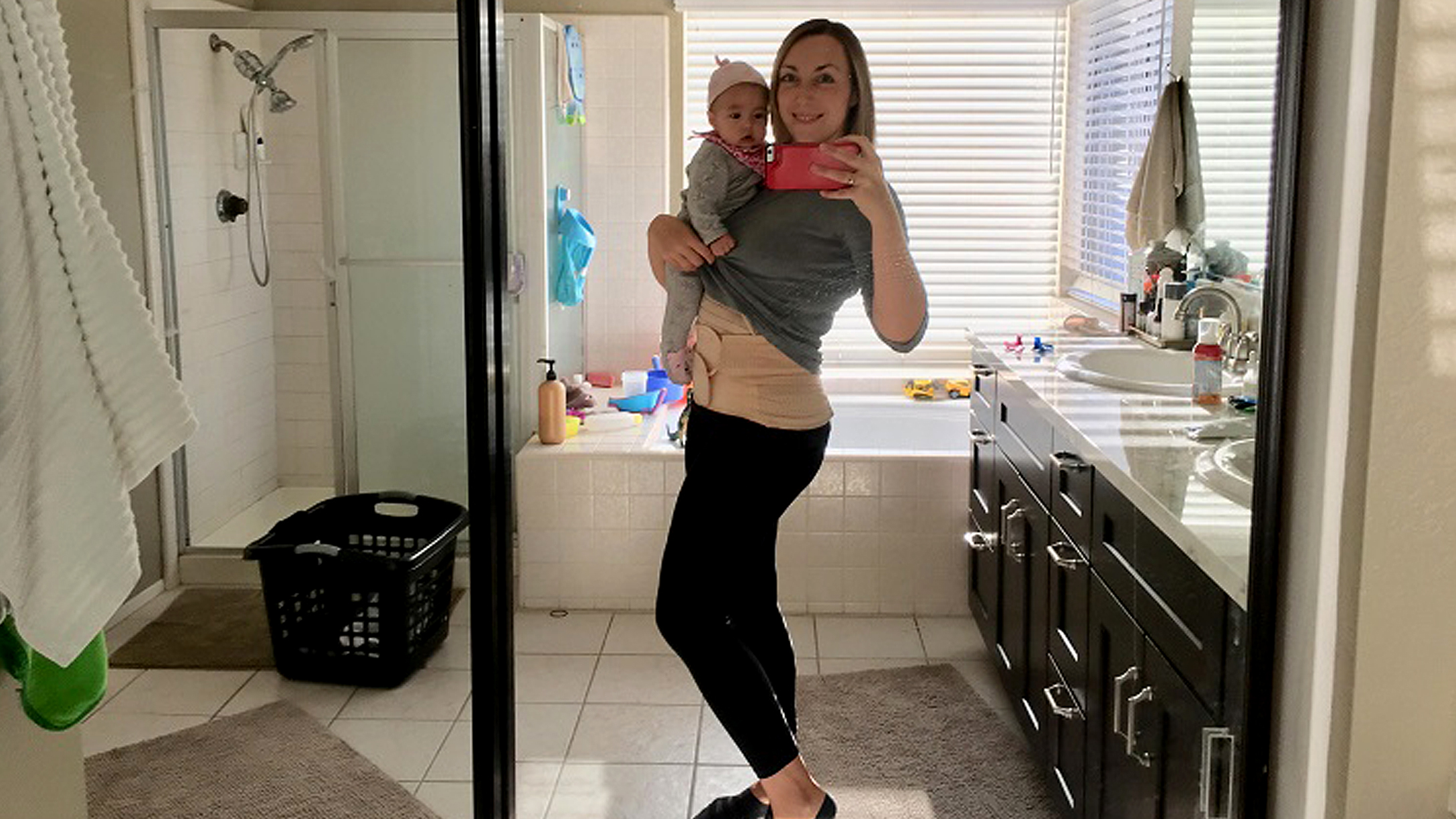 I didn't wear a postpartum girdle after my first two pregnancies. As most  of you know, I had surgery on my abdomen in 2022, because of