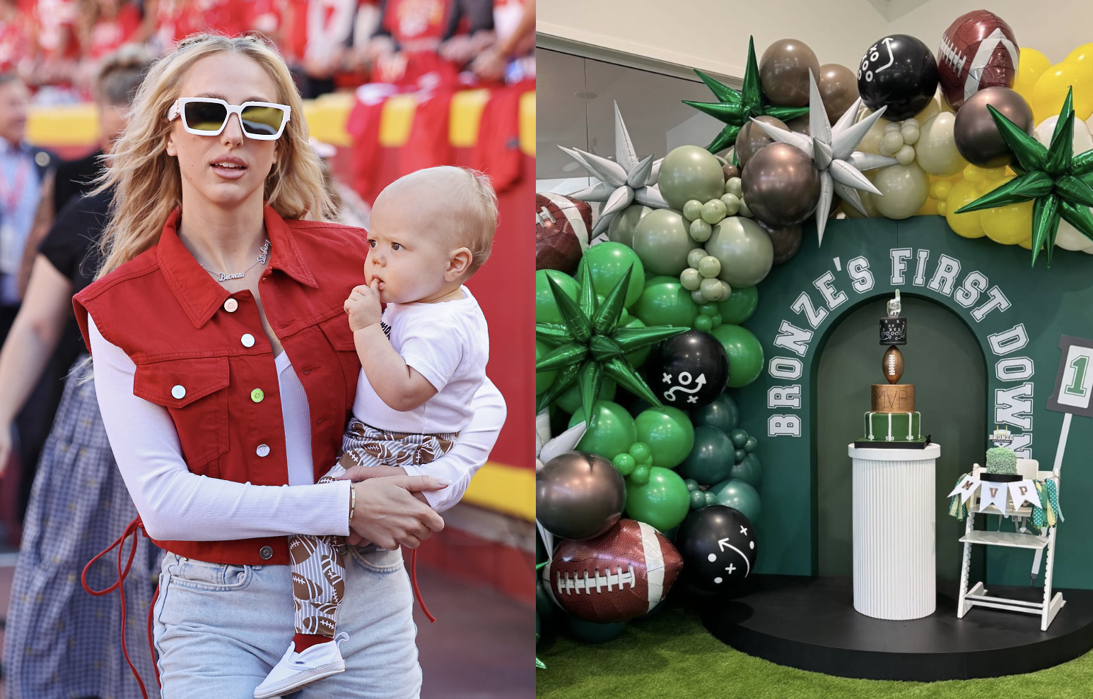 Brittany Mahomes Transformed Her Gym Into a Football Field for Bronze’s